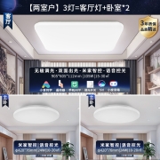 Yeelight易来 智能LED吸顶灯 语音控制客厅卧室吸顶灯调光调色 现代简约餐厅灯具书房 韶华两室一厅工程工业