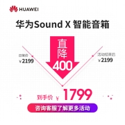 【七仓发次日达】华为Sound X2021款智能音箱无线蓝牙音响 幻彩光随声动 家庭家用帝瓦雷低音 soundx星际黑【送晒单大礼包】2021款-新品