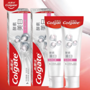 安全美白！Colgate 高露洁 活性酵素美白牙膏 120g*2支