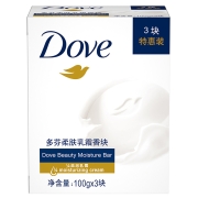 多芬(DOVE)香皂 柔肤乳霜香块100gx3