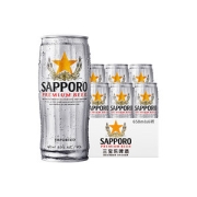日本 三宝乐啤酒 札幌啤酒 650ml*6听