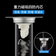 潜水艇（Submarine）不锈钢防臭地漏套装 50管径四防地漏  干湿区地漏+一个洗衣机地漏
