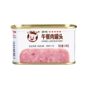 小猪呵呵 原味午餐肉罐头198g 即食速食早餐涮火锅户外