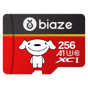 【京东JOY联名款】BIAZE 256GB TF（MicroSD）存储卡 U3 C10 A1 4K V30读速100MB/s行车记录仪监控手机内存卡