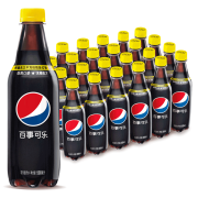 PLUS会员：pepsi 百事 可乐 无糖 碳酸饮料 汽水 中胶瓶 500ml*24瓶
