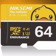 20点开始：HIKVISION 海康威视 B.Duck小黄鸭 Micro-SD存储卡 64GB（UHS-I、U3、A1）
