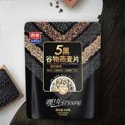 西麦燕麦片无添加蔗糖 冲饮谷物代餐即食营养早餐 五黑混合谷物520g袋
