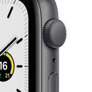Apple Watch SE 智能手表 GPS款 44毫米深空灰色铝金属表壳 午夜色运动型表带MKQ63CH/A