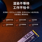 雷克沙（Lexar） SSD固态硬盘 M.2接口 NVMe协议PCIe 4.0x4笔记本固态硬盘台式 NM760 1TB固态硬盘 高速5300MB/s 旗舰升级PCIe 4.0x4