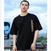 真维斯（JEANSWEST）短袖t恤男 黑色 JWS蓝橙字母K M 任选3件