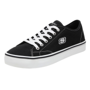 SKECHERS 斯凯奇 帆布鞋女  66666131/BLK 黑