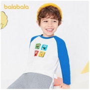 balabala 巴拉巴拉 男童T恤长袖2022秋装新款小童打底衫纯棉