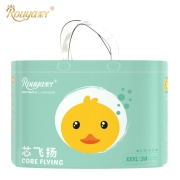 柔丫rouya芯飞扬拉拉裤XXXL38片(18KG及以上)加加加大码婴儿尿不湿超薄芯体环腰