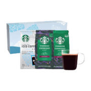 STARBUCKS 星巴克 冰咖啡浓缩烘焙 540g/3袋（加赠马克杯+樱花拿铁84g）