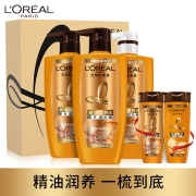 欧莱雅（LOREAL）精油润养洗发露500ml*2+欧莱雅精油润养润发乳500ml