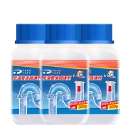 平安大通 强力管道疏通剂去异味下水道通厨房马桶水池洗脸池油污头发堵塞疏通液养护清洁300g*3瓶