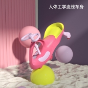 贝恩施儿童扭扭车1-3岁宝宝万向轮防侧翻溜溜车静音轮幼儿妞妞摇摆车家用滑行玩具 【卡布里蓝】儿童扭扭车