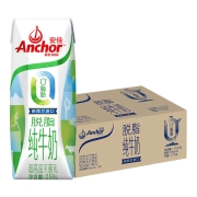 Anchor 安佳 新西兰原装进口 脱脂纯牛奶258g*24整箱装59.11元+运费