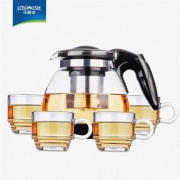 乐唯诗 玻璃沁雅茶具 5件套 黑色