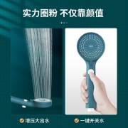 箭牌（ARROW） 箭牌卫浴（ARROW）箭牌淋浴增压花洒喷头家用卫生间挂墙式沐浴大淋浴喷头 古典绿一键止水手持花洒