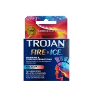 北美热销No.1品牌  TROJAN 战神 FIRE&ICE冰火激情避孕套 3只