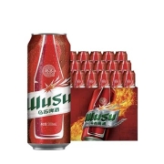 乌苏啤酒（wusu）新疆大红乌苏烈性国产啤酒  红乌苏500ml*18罐