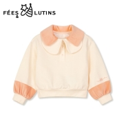 菲丝路汀FEES&LUTINS童装女童针织长袖polo衫儿童长袖t恤春秋季新款中大童上衣【商场同款】 象牙白 120