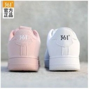 361° 361度板鞋女空军一号鞋子女夏季新皮面透气学生休闲百搭小白鞋女