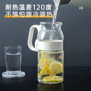 膳魔师（THERMOS）朱一龙同款芍药花系列冷水壶玻璃杯神秘花园主题款 玻璃水壶-芍药白