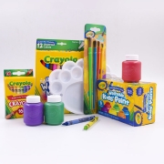美国绘儿乐（Crayola）可水洗绘画6件套儿童水彩笔马克笔蜡笔宝宝水彩颜料礼盒儿童开学礼物