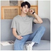 Semir 森马 短袖T恤男纯色打底衫经典基础2022年夏新款纯棉亲肤