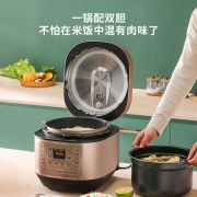 美的（Midea）提鲜系列 智能电压力锅6L家用多功能不粘双胆高压快煮精控火候 高压锅YL60X5-201（4-8人食用）