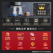 老板（Robam）领航家D1S抽油烟机欧式顶吸双腔变频灶具家用烟灶套装吸油烟机燃气灶60D1S套装天然气以旧换新