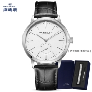 海鸥(SeaGull)手表 【七夕礼物】国民系列自动机械表 小秒盘腕表男表 819.12.6075礼盒【含钢表带+工具】