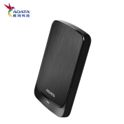 威刚(ADATA) 2TB 移动硬盘 USB3.2 HV320 2.5英寸 纤薄加密 拉丝工艺 经典黑