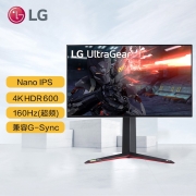 LG 27GΝ950 4K电竞显示器144HZ Nano IPS 160Hz超频1ms HDR600 27英寸27GΝ950-B DSC技术 升降旋转 大金刚液晶显示屏幕