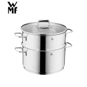 WMF 德国福腾宝 家用不锈钢蒸锅两层三层多选蒸笼汤锅两用双层炖锅电磁炉燃气适用 Astoria24cm双层蒸锅