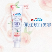 佳洁士香氛锁白牙膏美白牙膏去黄去渍防渍含氟防蛀固齿清新口气白桃味120g