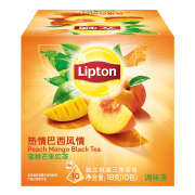立顿Lipton 热情巴西风情蜜桃芒果红茶 水果茶 独立三角包袋泡茶包10包18g
