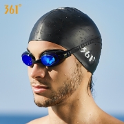 361度泳帽女士护耳长发专用防水硅胶男士大号儿童舒适游泳帽子