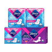 PLUS会员：Libresse 薇尔 日夜组合卫生巾套装 （日用240*10p*2包+日用240*4p+超长夜用420*2p）*3件