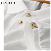 CARLI 高端休闲夏季冰丝短袖polo衫男士青年翻领T恤薄上衣ins