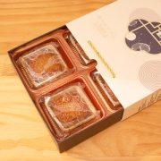 半岛餐饮旗下 半岛喜月 蛋黄莲蓉广式月饼四喜400g 礼盒装