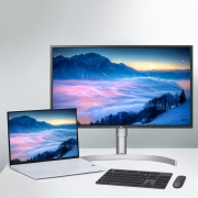 LG 27英寸 4K显示器 超高清 HDR IPS 旋转升降 UHD 色彩校准 阅读模式 游戏 电脑显示器 适用PS5 27UL550 -W
