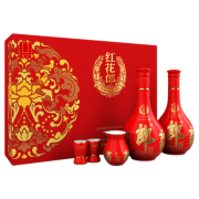 郎酒 红花郎 陈酿 53度 高度白酒 酱香型 红花郎（10）500ml 双瓶礼盒装