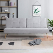 全友家居 多功能折叠沙发床 小户型客厅沙发 网红北欧ins风轻奢家具 DX101023 灰色
