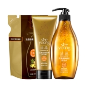 88VIP：SEEYOUNG 滋源 生姜防脱控油 洗发水800ml+护发素200ml *2件