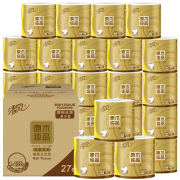 清风 有芯卷纸 原木金装4层128g*27卷