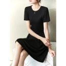 梵希蔓赫本风小黑裙巨显瘦连衣裙女夏季感收腰小众设计A字裙 V3691 黑色 XL169元