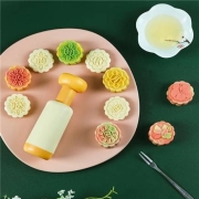 PLUS：烤乐仕 月饼模具12片花圆形  繁花似锦款